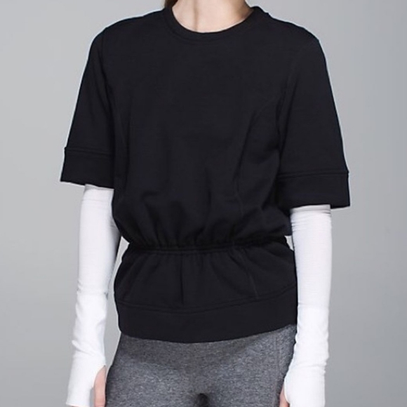 Lululemon black peblum top sweater - Picture 7 of 12